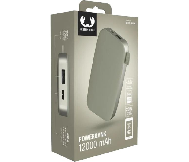 Fresh N Rebel Power Bank 12000 mAh PD Dried Green - 1103376 - zdjęcie 4